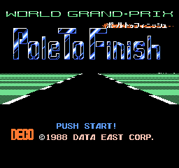 World Grand-Prix: Pole to Finish title screen for Famicom